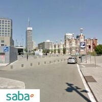 Saba Estacion Tren Barcelona Sants Public Car Park Covered In Barcelona